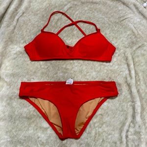 J Crew red bikini